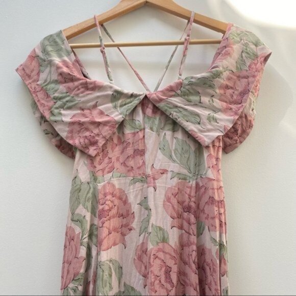 Reformation Mena Dress Lily Aldridge Women Size 0 - Picture 9 of 11